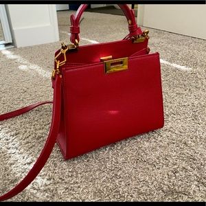 charles&keith red small bag